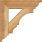 Ekena Millwork Balboa Traditional Rough Sawn Bracket w/ Offset Brace, Western Red Cedar, 6"W x 20"D x 20"H BKT0604X20X20BOA01RWR - alternate 2